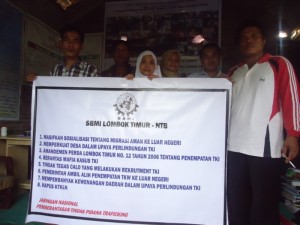 sbmi lotim banner kampanye pencegahan trafficking