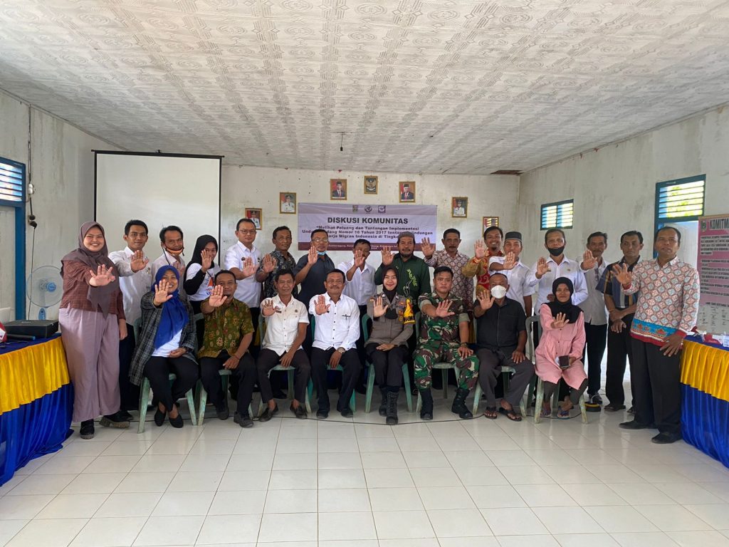 Diskusi Komunitas Terkait Implementasi UU PPMI di Desa Sumber Agung, Lampung Timur