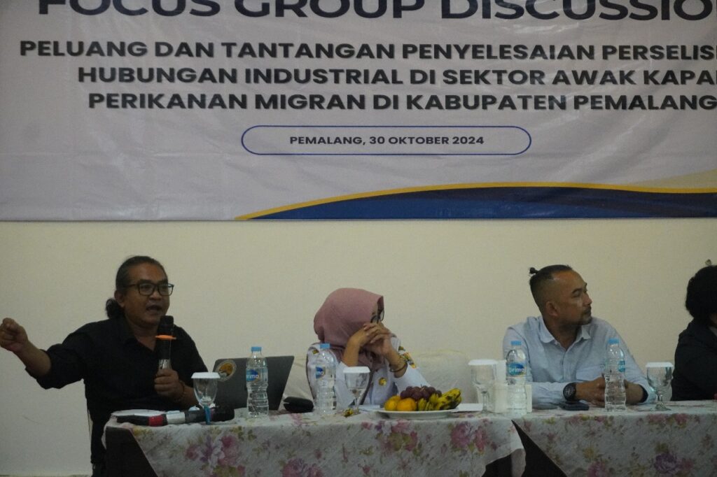 dpc sbmi pemalang bahas sinergi pelindungan awak kapal perikanan migran dalam diskusi bipartit dan tripartit pada penyelesaian phi 07/11/2024